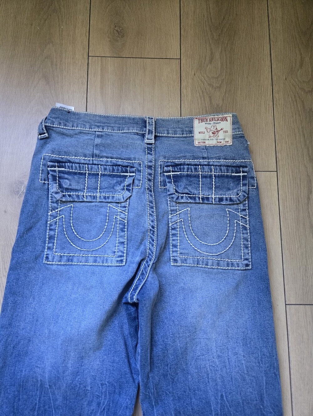 True Religion Big T Sarah Straight Fit Blue High Rise Jeans Size 28 - Picture 5 of 10